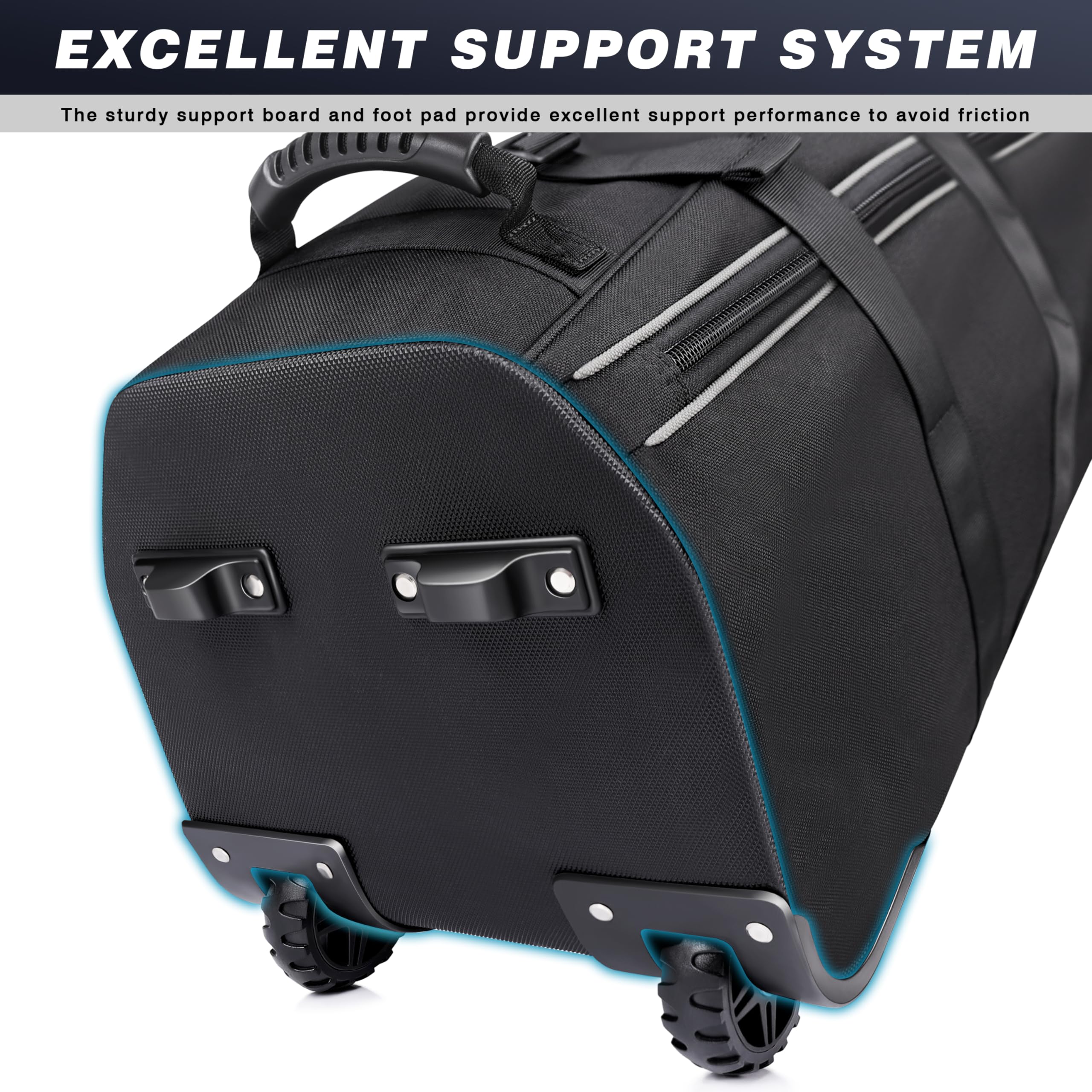 CHAMPKEY Premium Golf Travel Bag with Password Lock - Hard Case Airline Approved Golf Bag, Durable Oxford Fabric & Oversized Wheels for Easy Transport | Perfect for Air Travel & Golf Tournaments