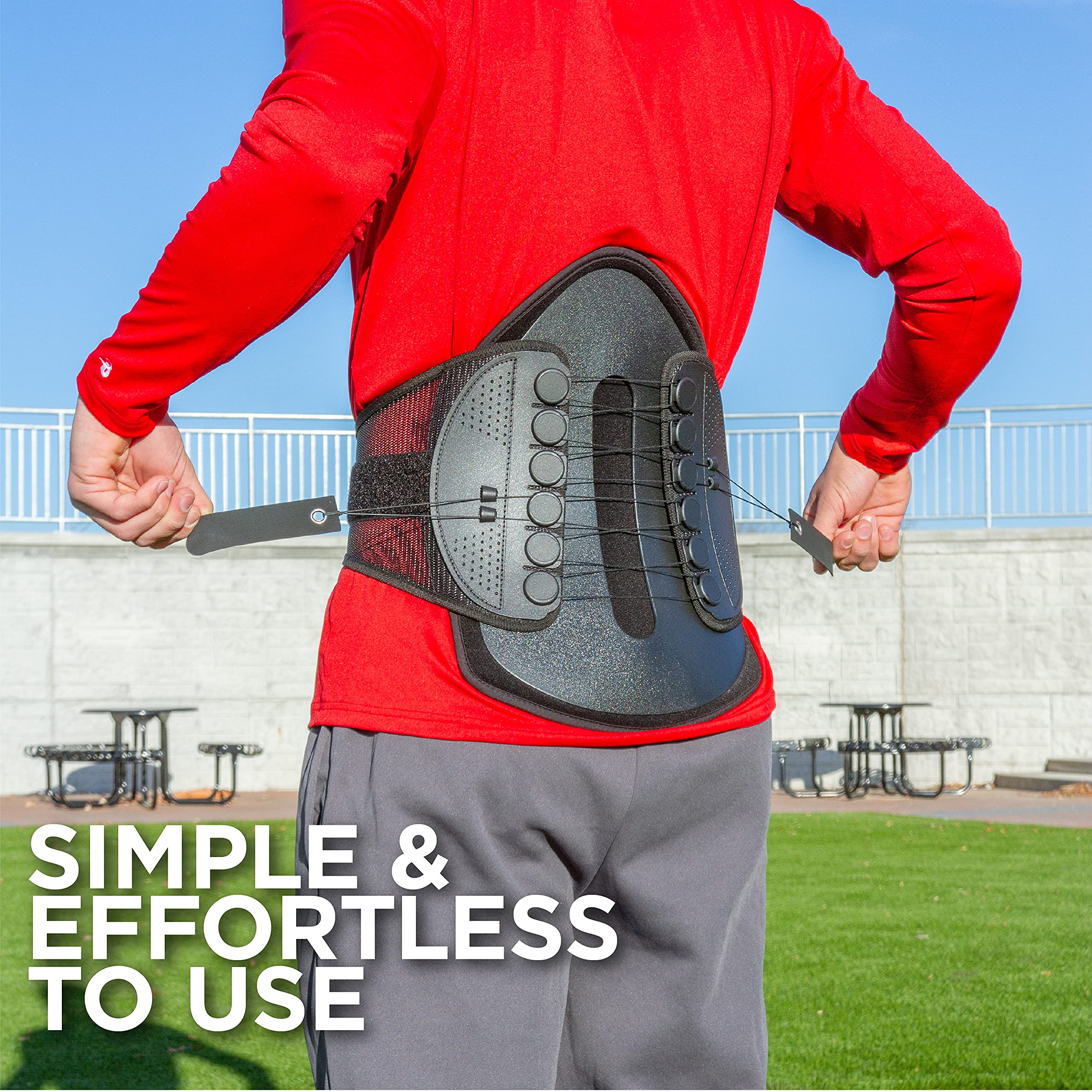 BraceAbility Adjustable Lumbar Decompression Back Brace - Semi-Rigid Lumbosacral Support Belt for Herniated Disc, Sciatica, Post-Surgery Recovery & Back Pain Relief (Large) - Ideal for Office Work, Driving & Daily Activities