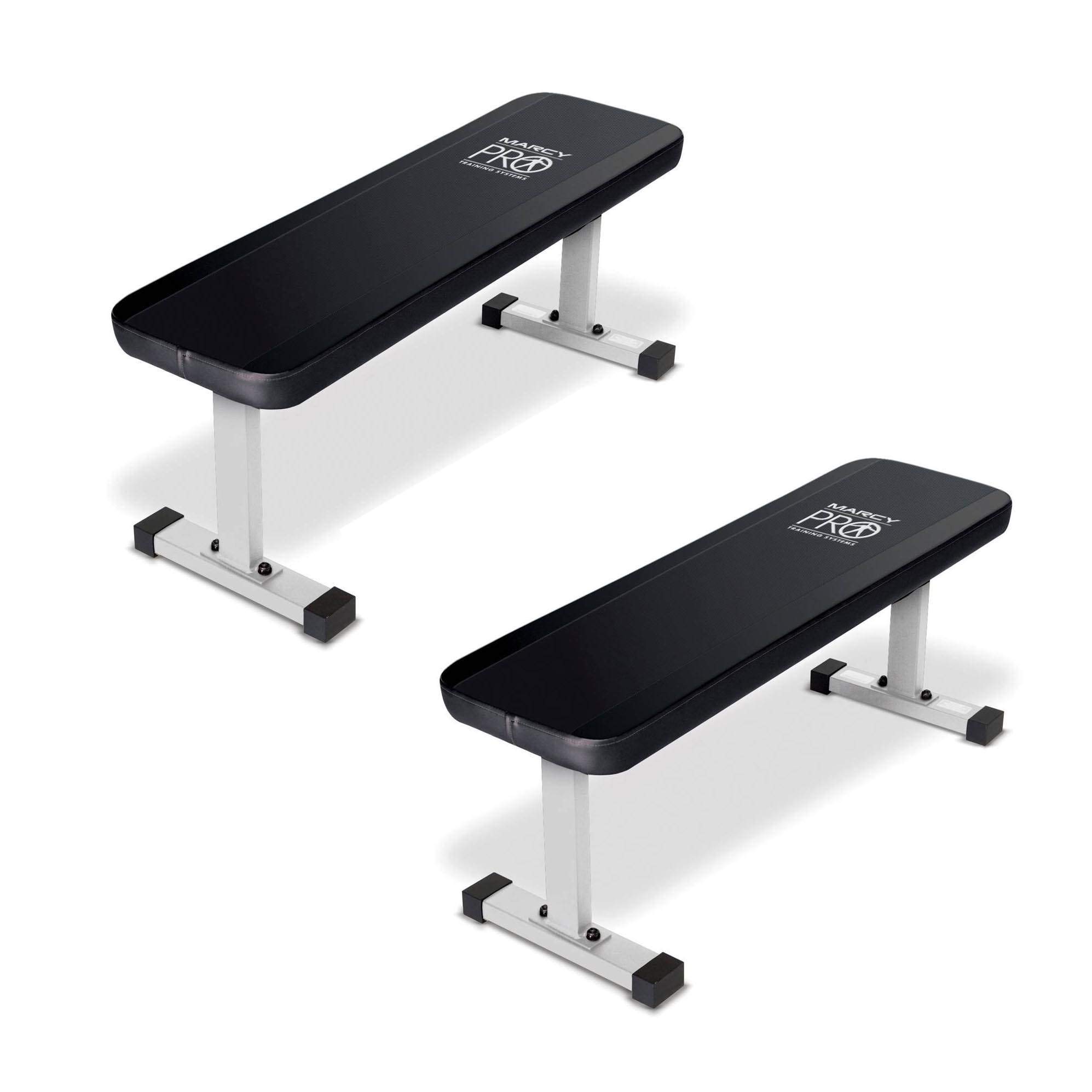 Marcy Flat Utility Weight Bench for Strength Training - 2 Pack Home Gym Equipment for Lifting, Workout & Fitness | Perfect for Home Workouts, Garage Gym & Personal Training