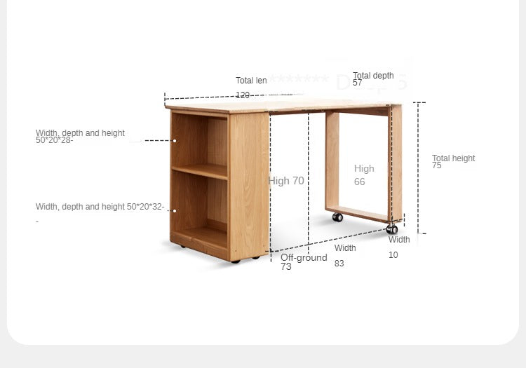 Solid Oak Wood Mid-High Bed with Slanted Ladder - Sturdy Adult Loft Bed for Small Spaces, Dorm Rooms & Modern Apartments