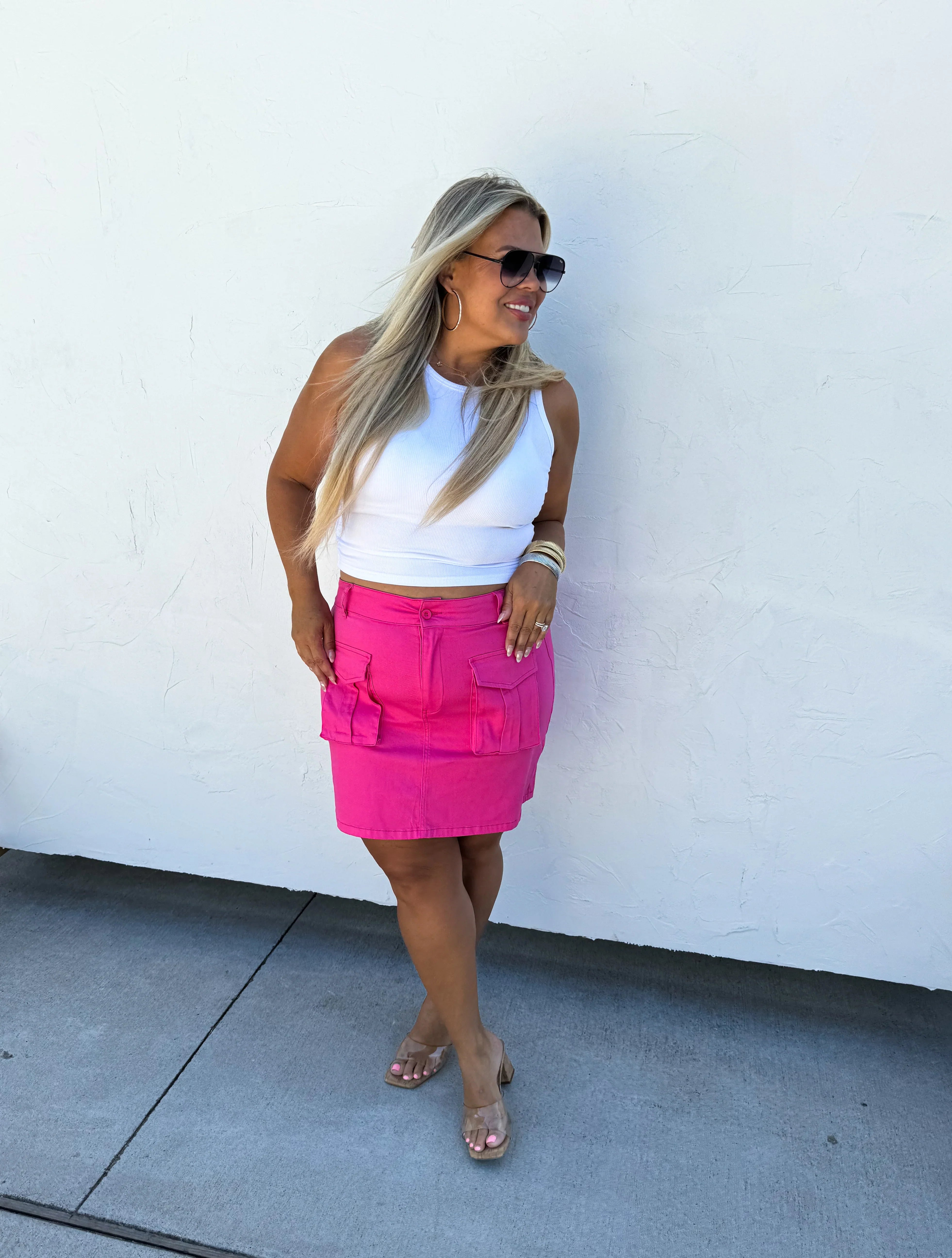 PREORDER: Carly Cargo Skirt - Women's Fashion Utility Skirt with Pockets in Multiple Colors | Perfect for Outdoor Adventures, Travel & Casual Wear