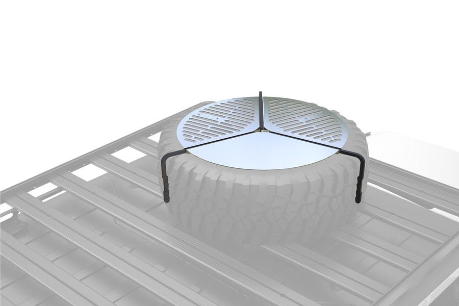 Front Runner Outfitters Spare Tire Mount BRAAI/BBQ Grate - Heavy Duty Stainless Steel Grill for Off-Road Camping & Outdoor Cooking Adventures