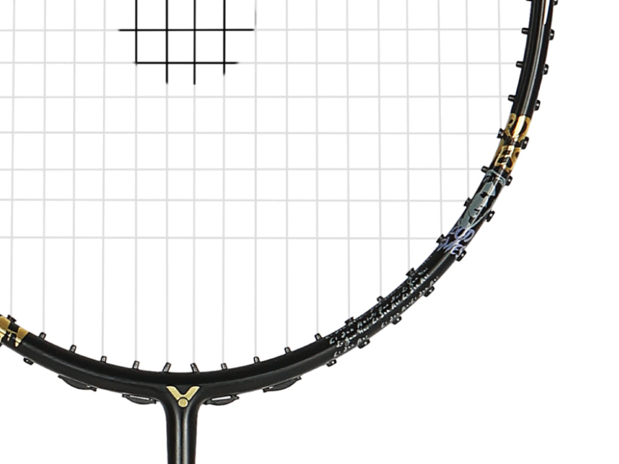 Victor Auraspeed ARS LJH S Unstrung Badminton Racket - Lightweight Carbon Fiber Shuttlecock Racquet [Bright Silver] for Professional & Recreational Players - Perfect for Tournaments & Backyard Games