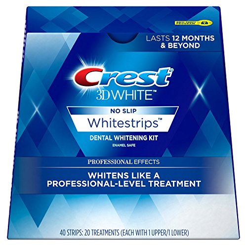 Crest 3D White Professional Teeth Whitening Strips Kit - 20 Treatments, Enamel Safe, No Slip Technology for Brighter Smile | At-Home Whitening for Special Occasions & Daily Confidence Boost