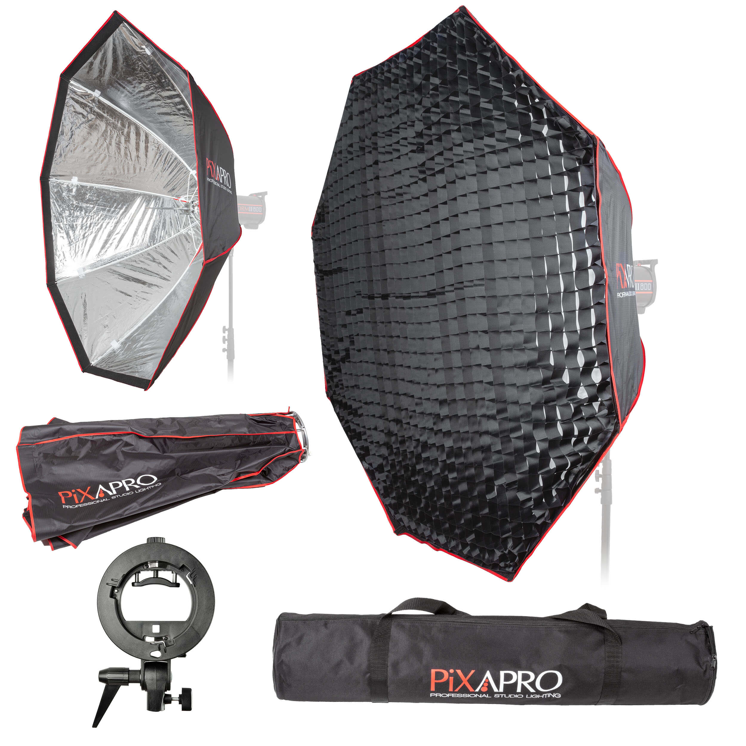66.9 Inch Large Octagonal Softbox Umbrella with 4cm Grid - Easy Assembly Photography Lighting for Studio, Portrait & Product Shoots
