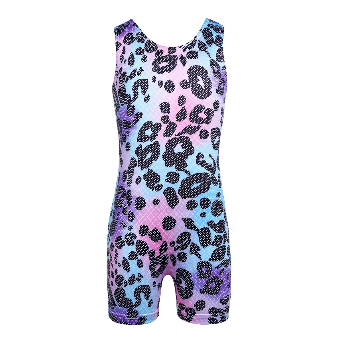 Yeahdor Kids Girls One Piece Leopard Print Gymnastics Leotard Ballet Dance Unitard Workout Training Biketard for Competition, Performance & Practice - Perfect for Recitals, Gym Classes, Dance Studios & Costume Events