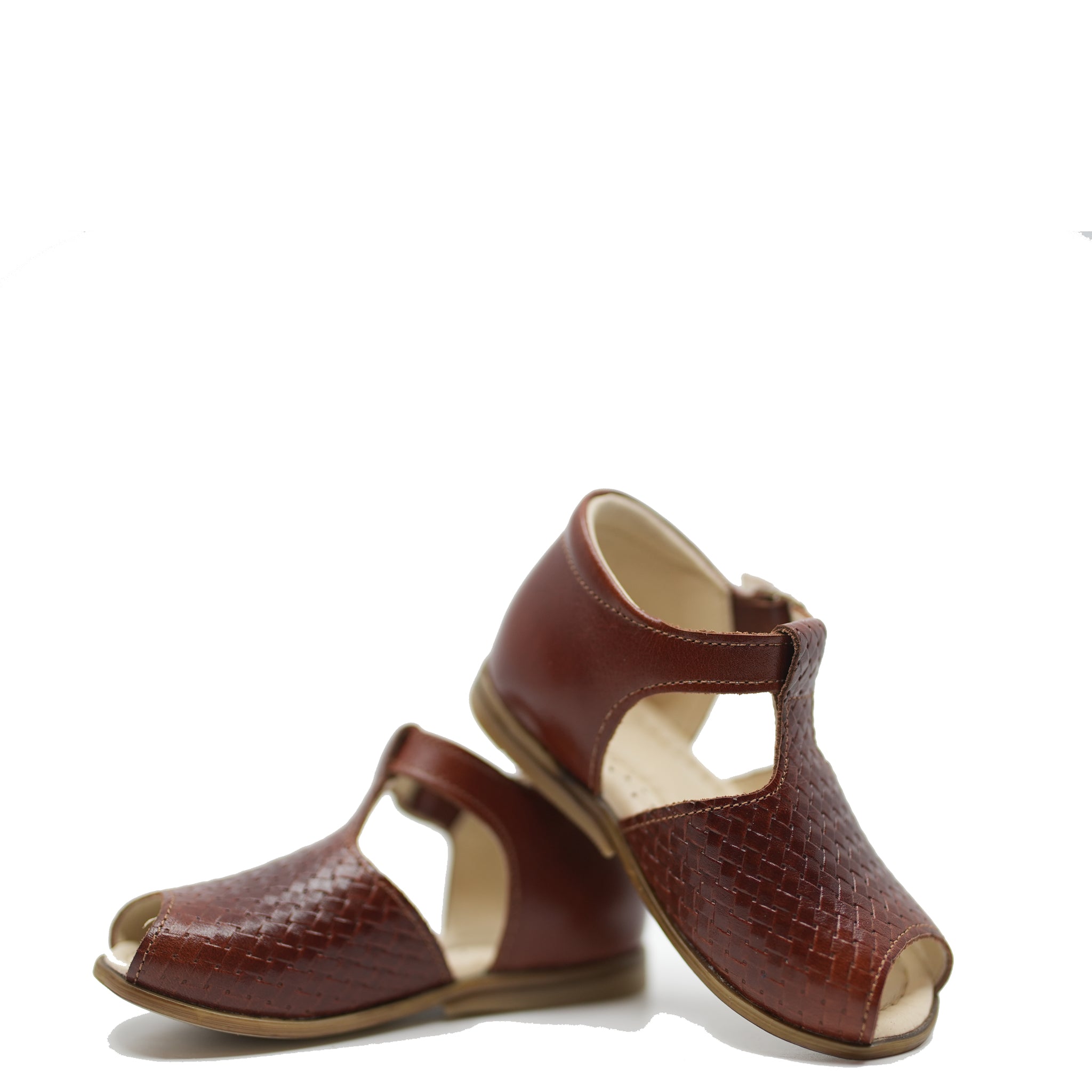 Emel Women's Chocolate Brown Woven Buckle Strappy Sandals - Comfortable Casual Summer Shoes for Beach, Walking & Outdoor Activities
