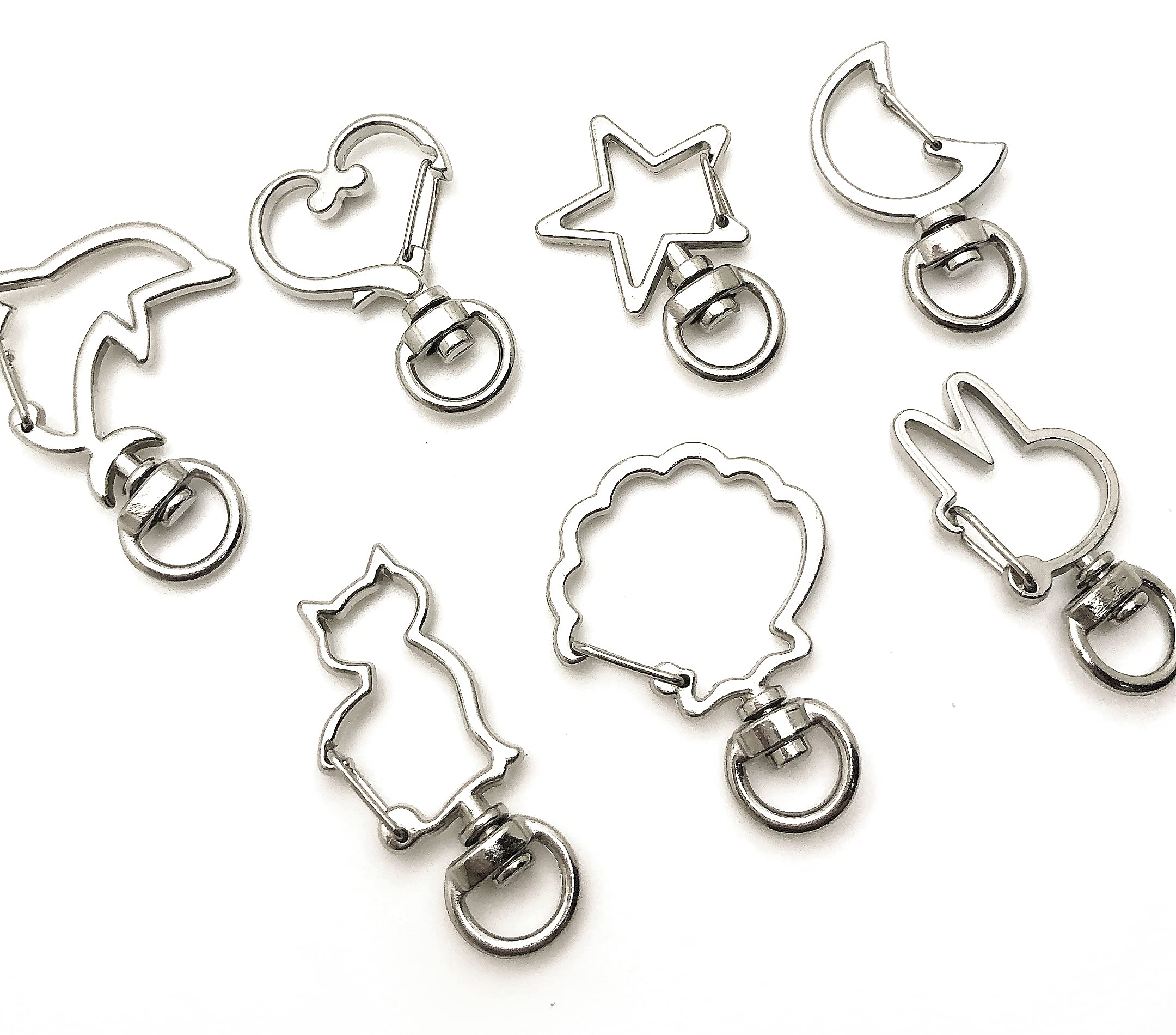 ONEDEPOT 100-Pack Metal Spring Snap Keychain Clips - Durable Key Rings for DIY Crafts, Keys, Lanyards & Accessories - Perfect for Home, Office, Travel & Gift Giving