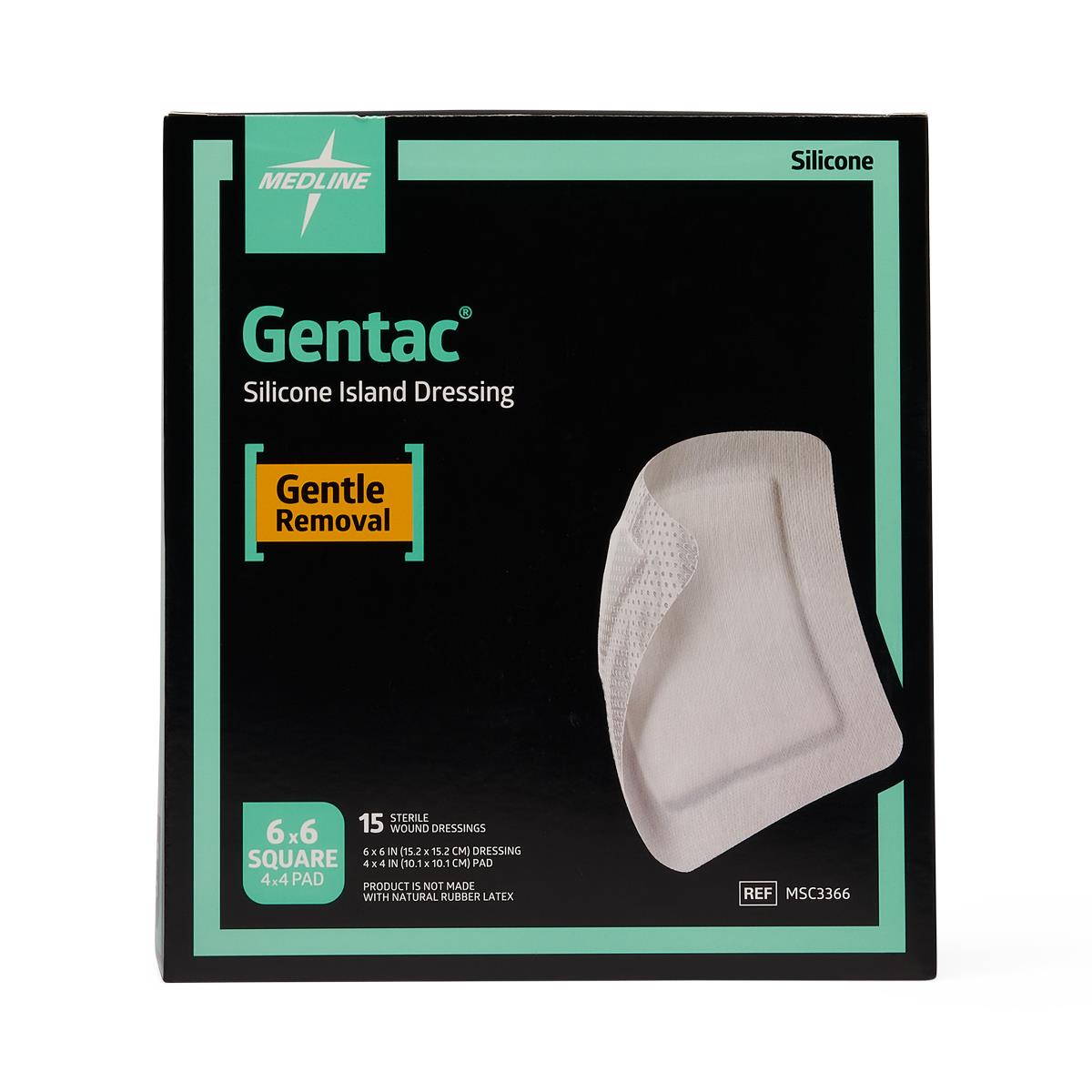 Gentac Silicone Island Wound Dressings - Waterproof & Breathable for Post-Surgery, Burns & Chronic Wounds - Ideal for Sensitive Skin & Daily Wound Care
