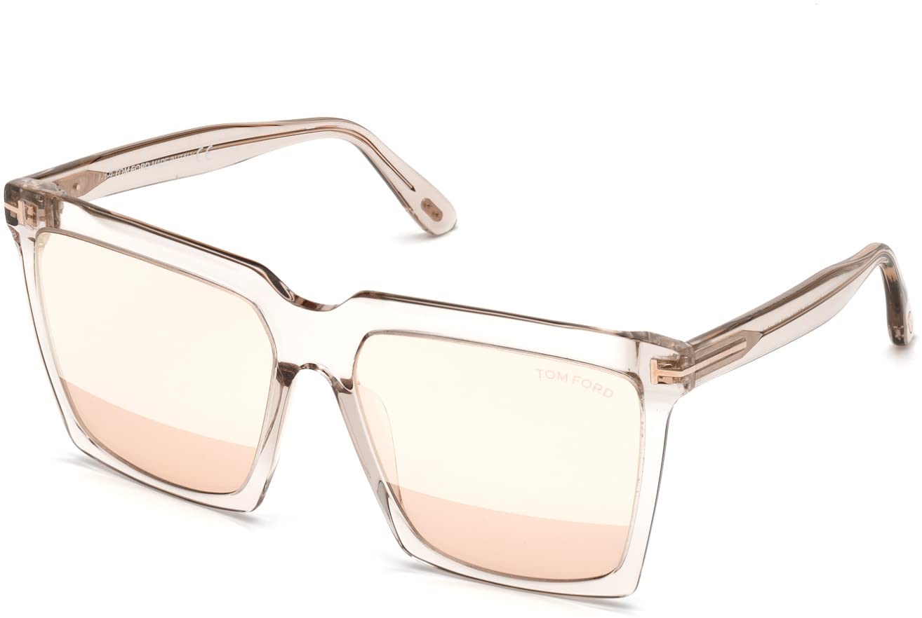 Tom Ford Sabrina FT0764 Square Sunglasses for Women - Luxury Designer Sunglasses with UV Protection + Includes Premium iWear Eyewear Cleaning Kit | Perfect for Beach, Driving & Fashion Accessories