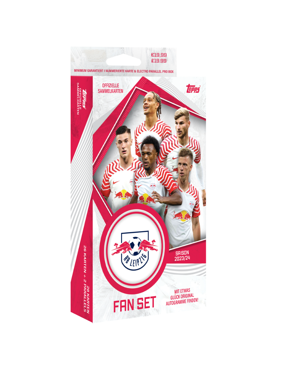 Topps RasenBallsport Leipzig Official 23/24 Fan Set - Authentic Soccer Collectibles for RB Leipzig Supporters - Perfect for Game Day, Fan Gifts & Memorabilia Display