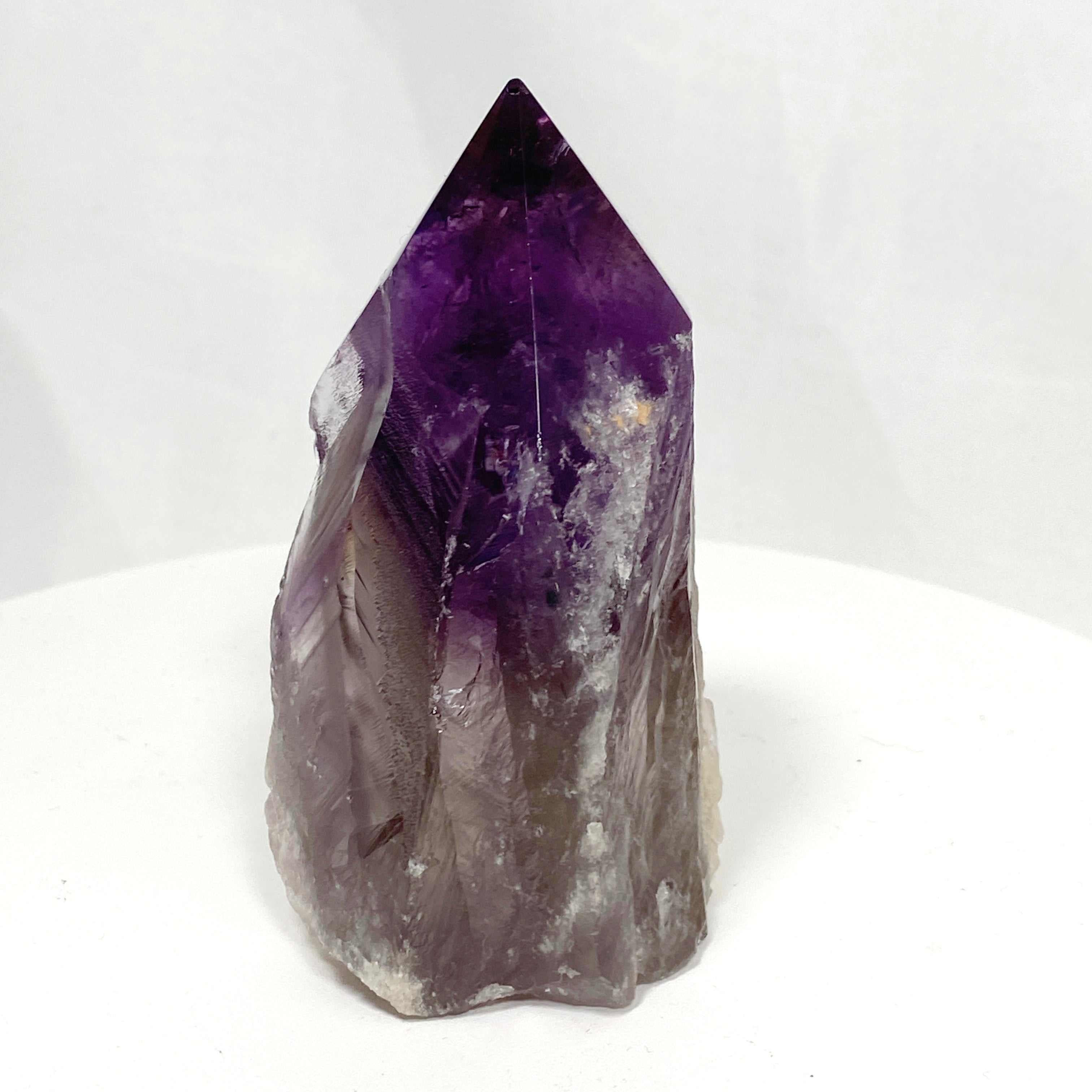 Natural Amethyst Semi-Polished Point Crystal - Healing Stone for Meditation, Reiki & Home Decor (AMP 02) | Spiritual Gifts & Energy Cleansing