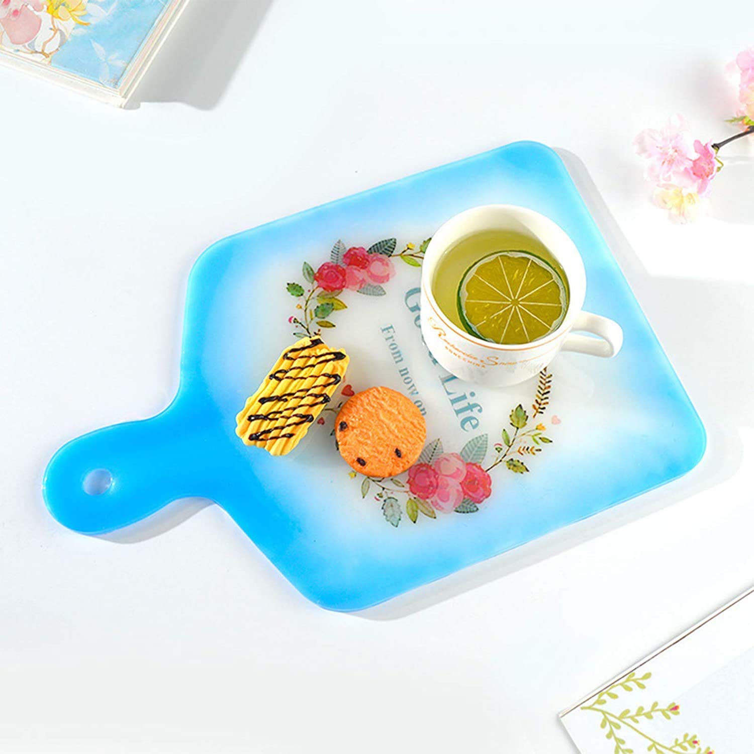 1 PCS Silicone Resin Mold for Epoxy Resin Casting - DIY Serving Board & Tray with Sides - Perfect for Home Decor, Gift Making, and Craft Projects