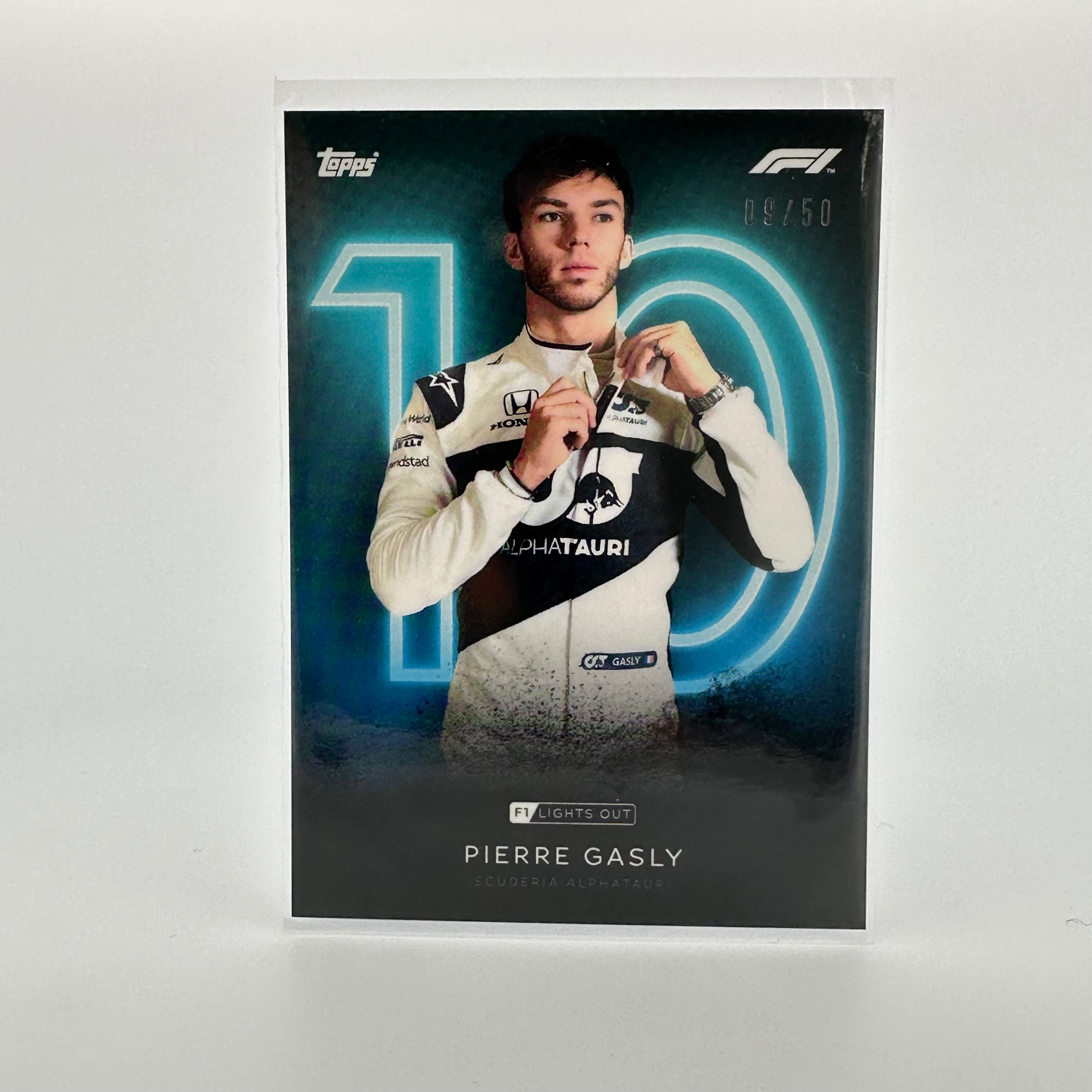 Pierre Gasly F1 Driver Collectible Card - Aqua Parallel Edition 09/50 - Perfect for Racing Fans, Memorabilia Collectors, and Sports Card Enthusiasts