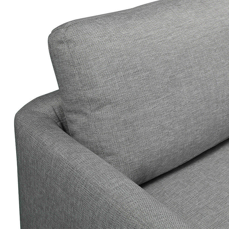 TIANA 3-Seater Sofa with Right Chaise Lounge - Modern Grey Fabric Sectional Couch for Living Room, Lounge & Small Spaces