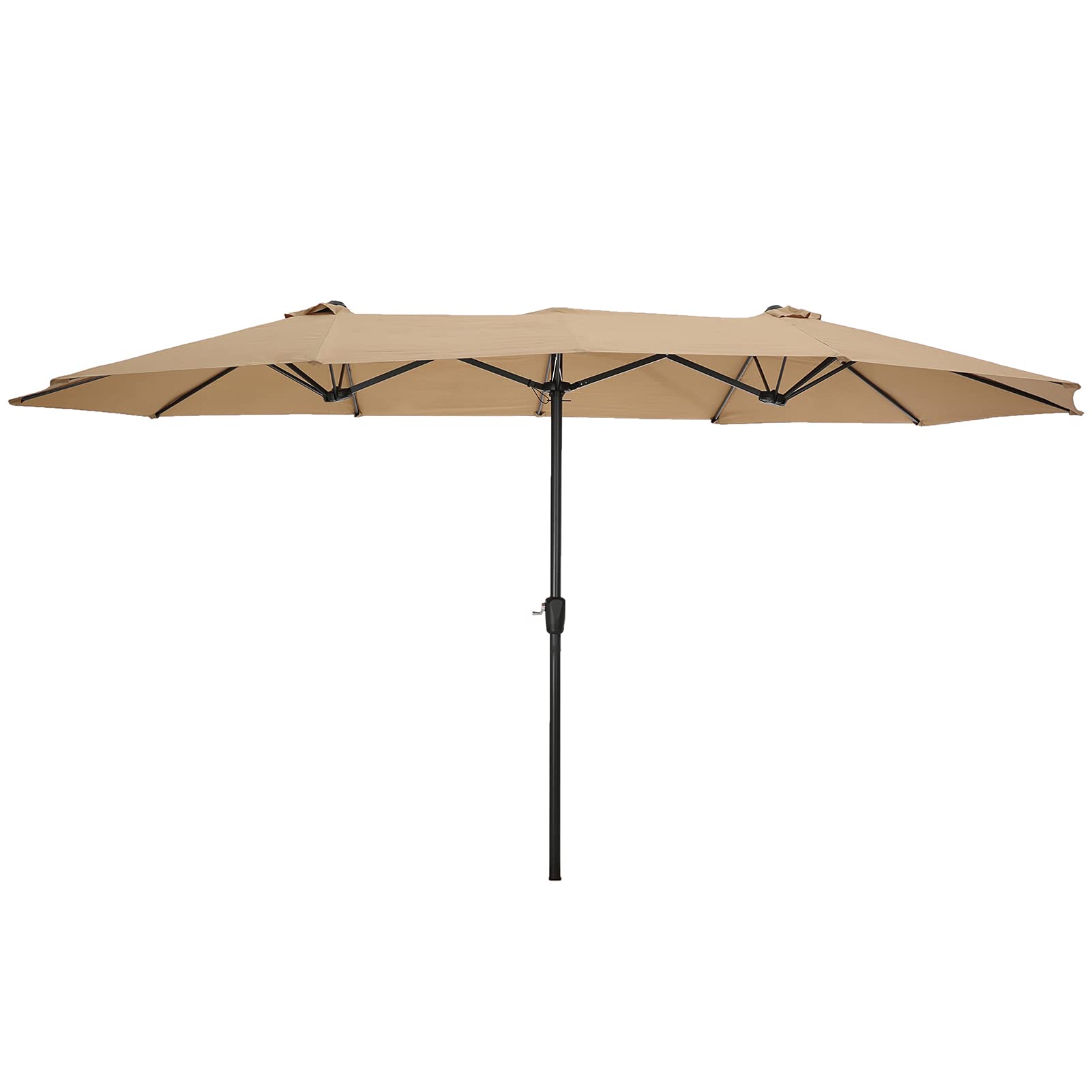 NUZYZ 10ft Double-Sided Rectangular Patio Umbrella - UV Resistant Outdoor Market Umbrella with Heavy Duty Steel Frame - Perfect for Backyard, Poolside, Beach & Outdoor Dining Areas
