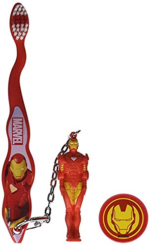 Firefly Kids Manual Toothbrush Set - Soft Bristles for Gentle Cleaning (Iron Man Themed) | Perfect for Children's Daily Oral Care & Superhero Lovers