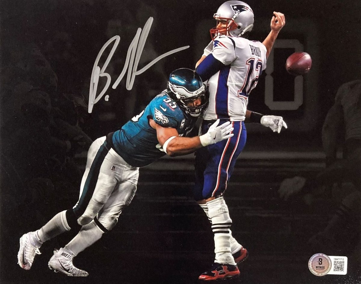 Brandon Graham Autographed 8x10 Philadelphia Eagles Photo - Brady Strip Sack Moment - Certified BAS ITP - Perfect for Eagles Fans, Sports Memorabilia Collectors & Man Cave Decor