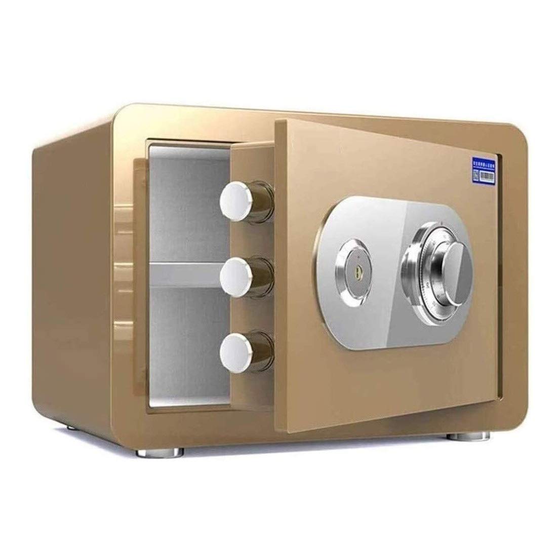 Steel Home Security Safe - Wall & Cabinet Safe with Biometric & Mechanical Lock - Anti-Theft Office File Safe for Documents & Valuables - Perfect for Home, Office & Business Security