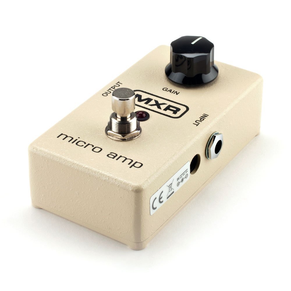 MXR M133 Micro Amp Booster Guitar Effects Pedal with 9V DC 1000mA Power Adapter & 6 Dunlop Guitar Picks Bundle - Perfect for Live Performances, Studio Recording, and Practice Sessions