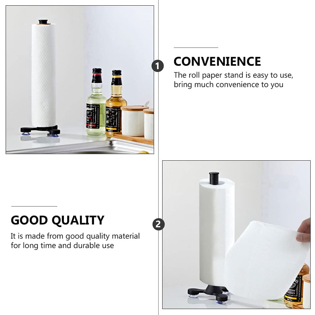 DOITOOL 1Pc Vertical Tissue Holder Stand - Aluminum Countertop Paper Towel Organizer for Bathroom & Kitchen - Space Saving Household Essentials for Office, Restaurant, and Home Use