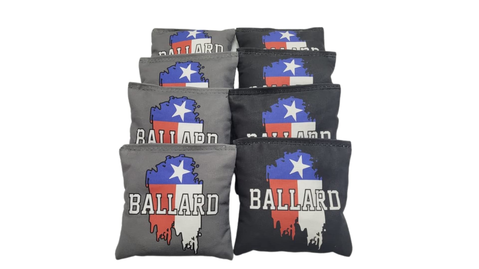 Distressed Texas Flag Custom Printed Cornhole Bags - Regulation 6x6 Cornhole Bean Bags with Plastic Resin Filling | Perfect for Backyard BBQs, Tailgating & Outdoor Games