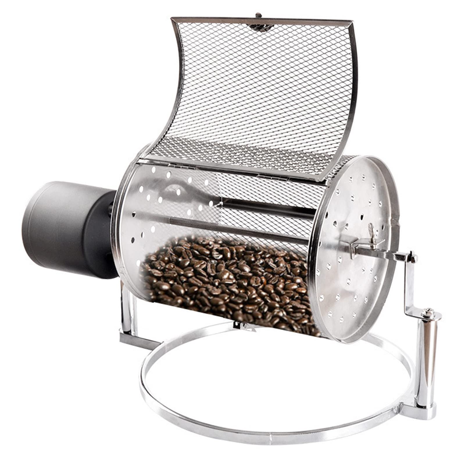 Premium Stainless Steel Drum Coffee Bean Roaster - Electric Coffee Roasting Machine with Viewing Window for Home & Commercial Use - Perfect for Fresh Roasting Coffee Beans, Espresso, and Specialty Brews