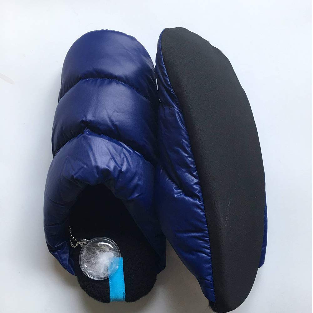 Cozy Memory Foam Down Slippers - Warm Fleece Lined House Shoes for Indoor & Outdoor Use - Perfect for Winter Comfort at Home, Office, or Travel