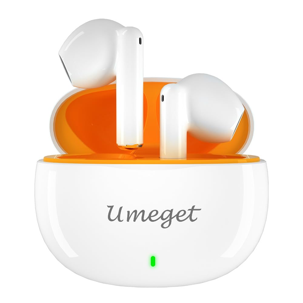 Wireless Bluetooth Earbuds with ENC Noise Cancellation & Dual Mic - 13mm Speaker for Crystal Clear Sound, Low Latency Gaming & In-Ear Detection - Perfect for Workouts, Commuting & Online Meetings (White)