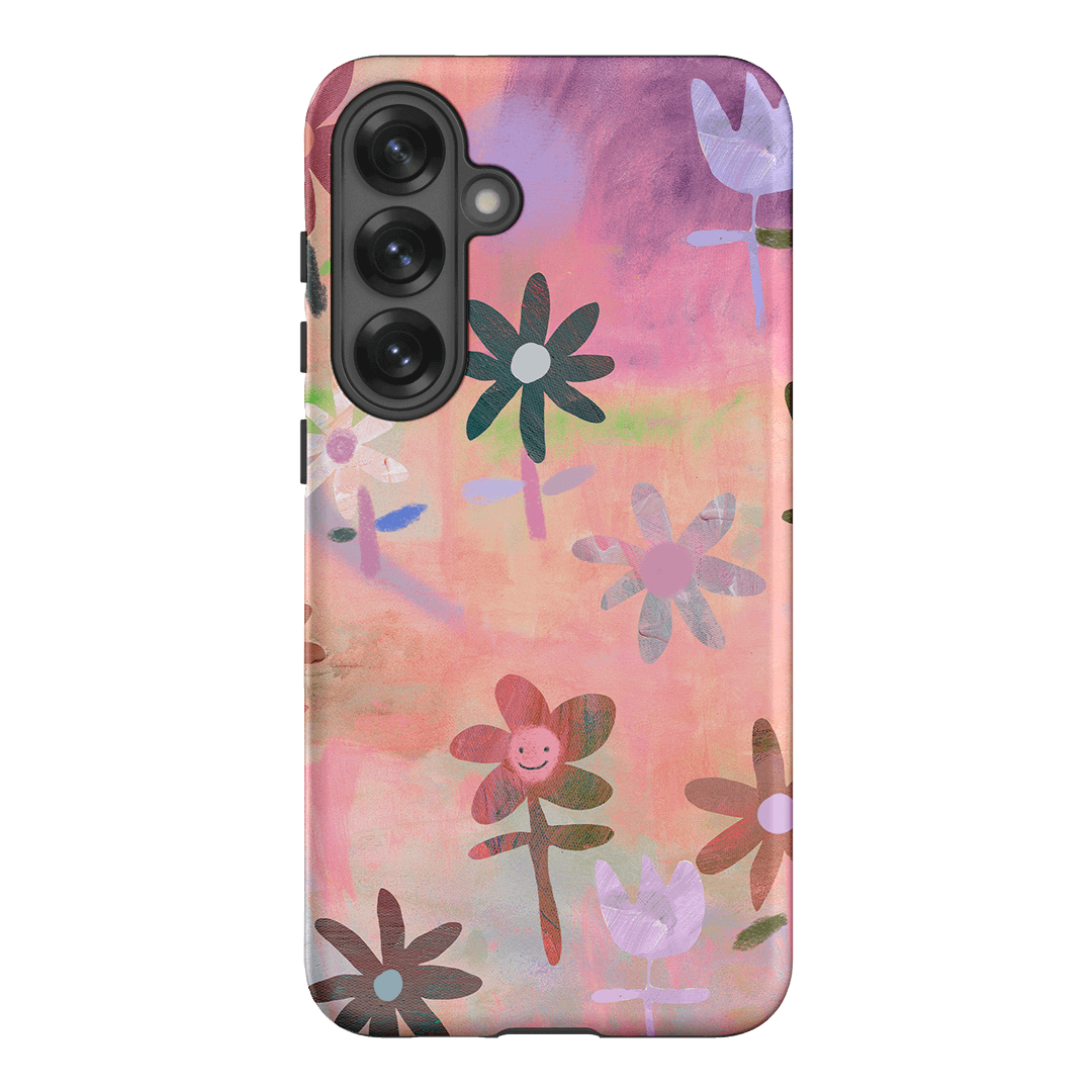 Premium Lazy Daisy Floral Phone Case - Shockproof & Slim Design for iPhone 15/14/13/12/Pro/Max - Perfect for Everyday Use, Travel & Outdoor Activities