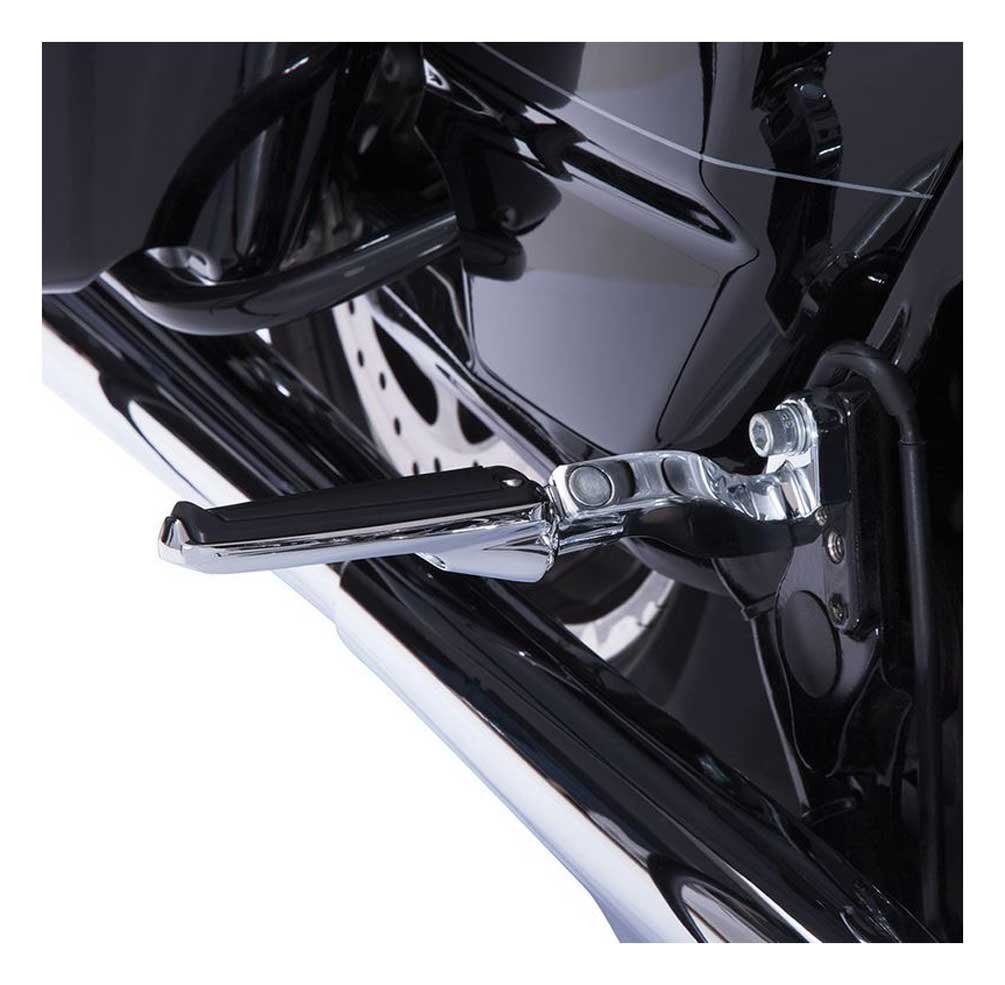 Ciro 61002 Chrome Rail Design Foot Peg - Male-Mount Motorcycle Accessory for Harley, Honda & Cruisers - Perfect for Custom Bike Builds & Comfort Upgrades