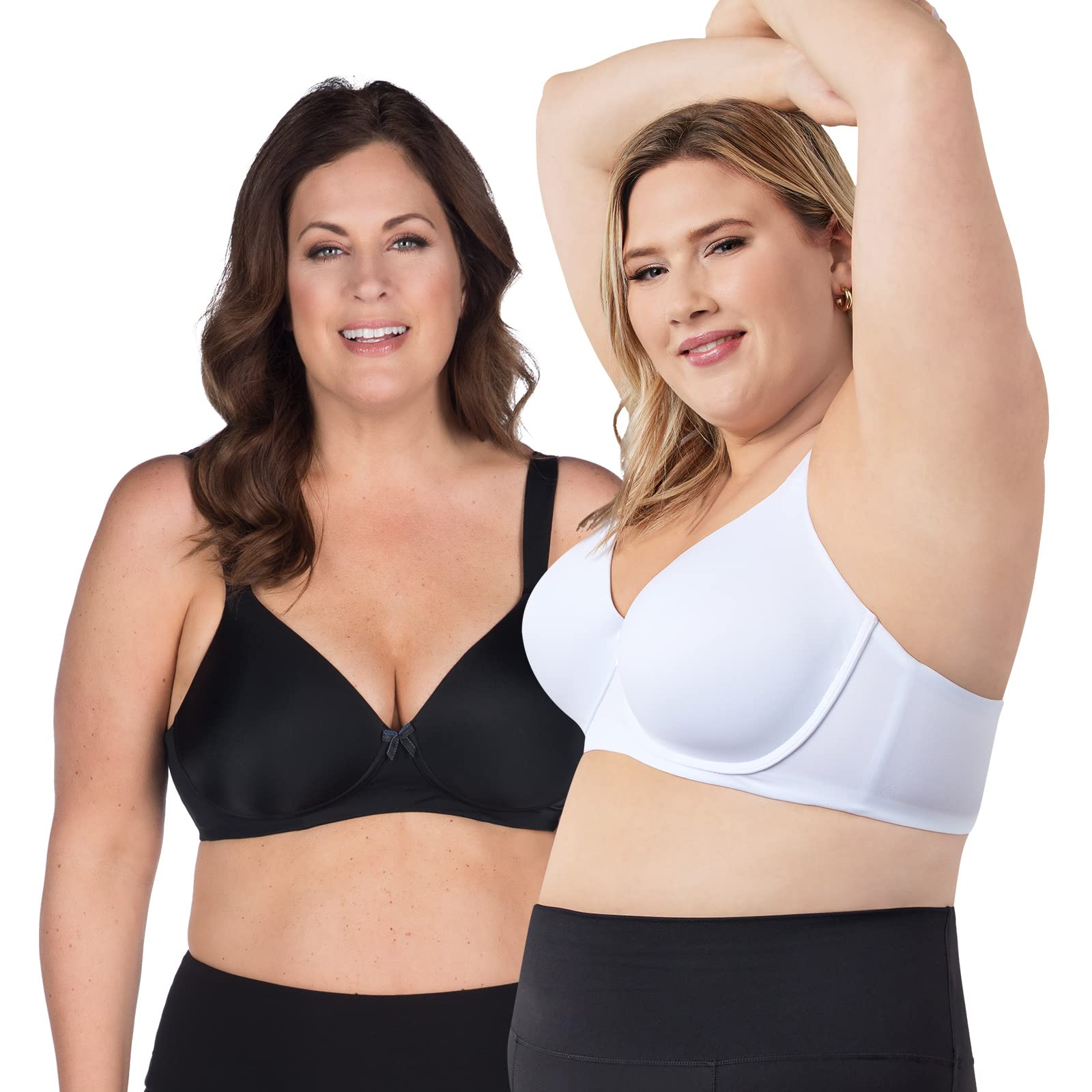 LEADING LADY The Brigitte Classic T-Shirt Underwire Bra - Padded Bras for Women - Plus Size T-Shirt Bras - Comfortable Everyday Wear for Work & Casual Outfits