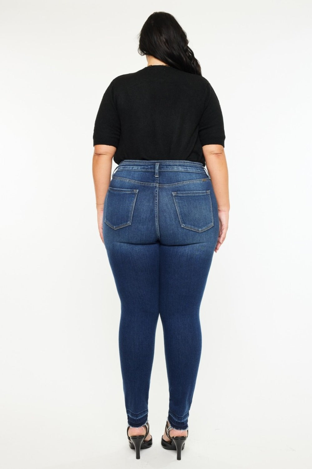 Kancan Women's Full Size High Rise Ankle Skinny Jeans - Stretch Denim Pants for Casual Wear & Night Out