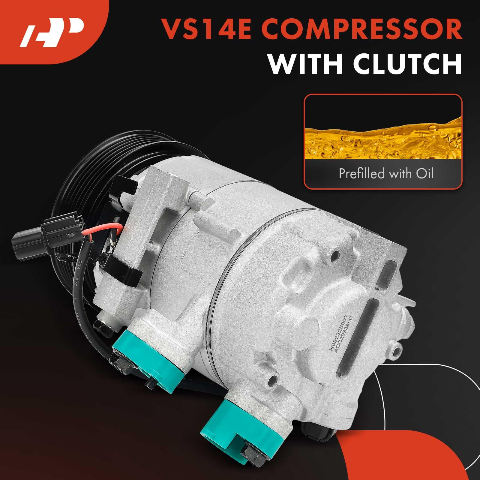 Premium AC Compressor with Clutch for 2017-2020 Hyundai Elantra 2.0L - High Performance Auto Air Conditioning Replacement Part - Perfect for Summer Road Trips & Hot Weather Commuting