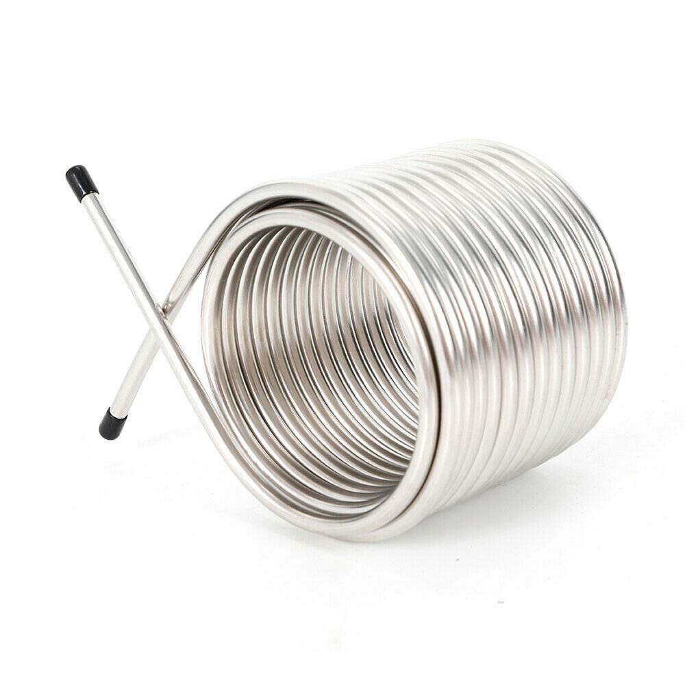 Stainless Steel Beer Cooling Coil Pipe - Immersion Wort Chiller for Home Brewing, Kitchen & Restaurant Use | Fast Cooling Beverage & Drink Chiller | US Stock | Perfect for Craft Beer, Homebrew & Commercial Brewing