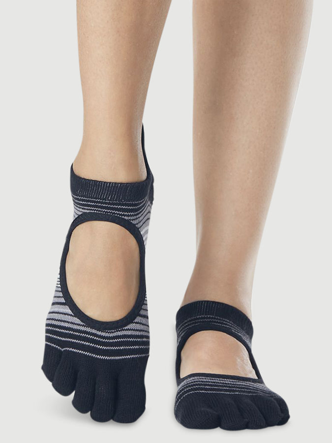 ToeSox Full Toe Bellarina Women's Non-Slip Yoga Grip Socks for Barre, Pilates & Dance - Breathable & Comfortable Workout Socks for Studio & Home Exercise