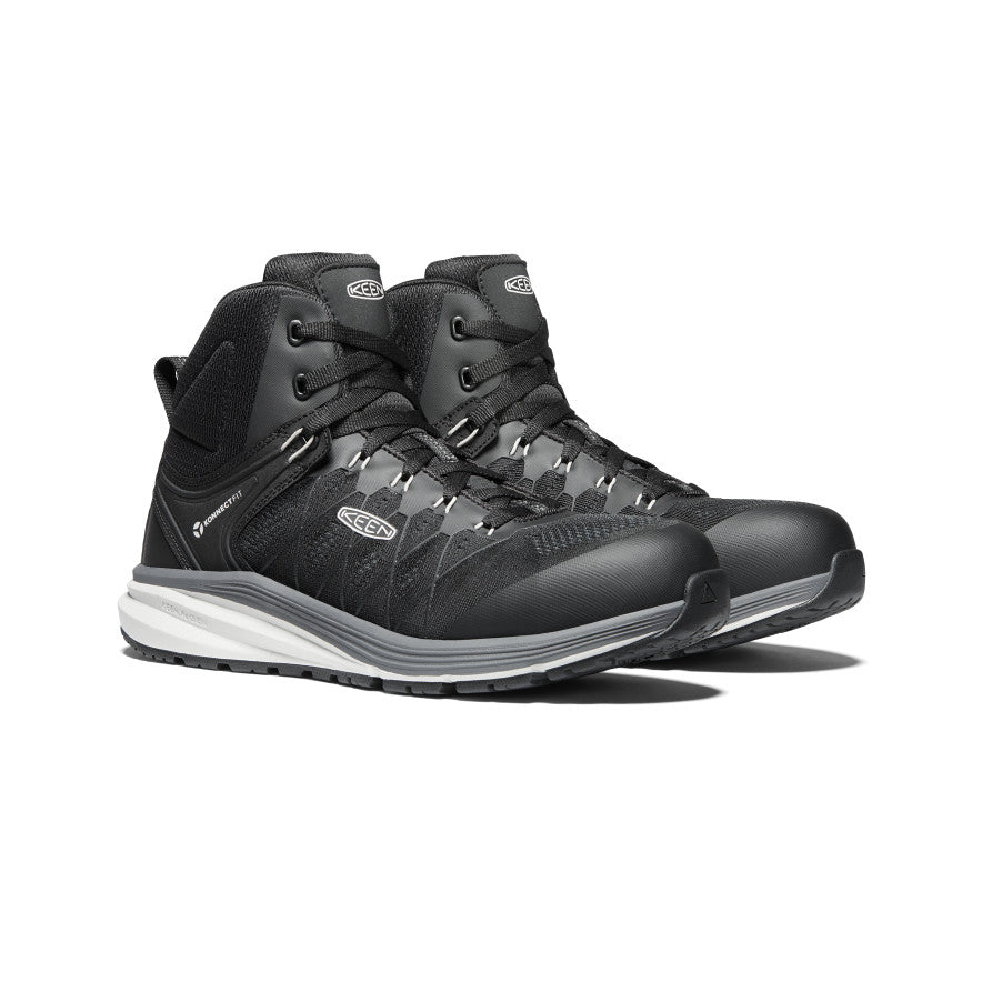 Men's Vista Energy Mid Carbon Toe Work Boots - Vapor/Black | Slip-Resistant Safety Shoes for Construction & Outdoor Work