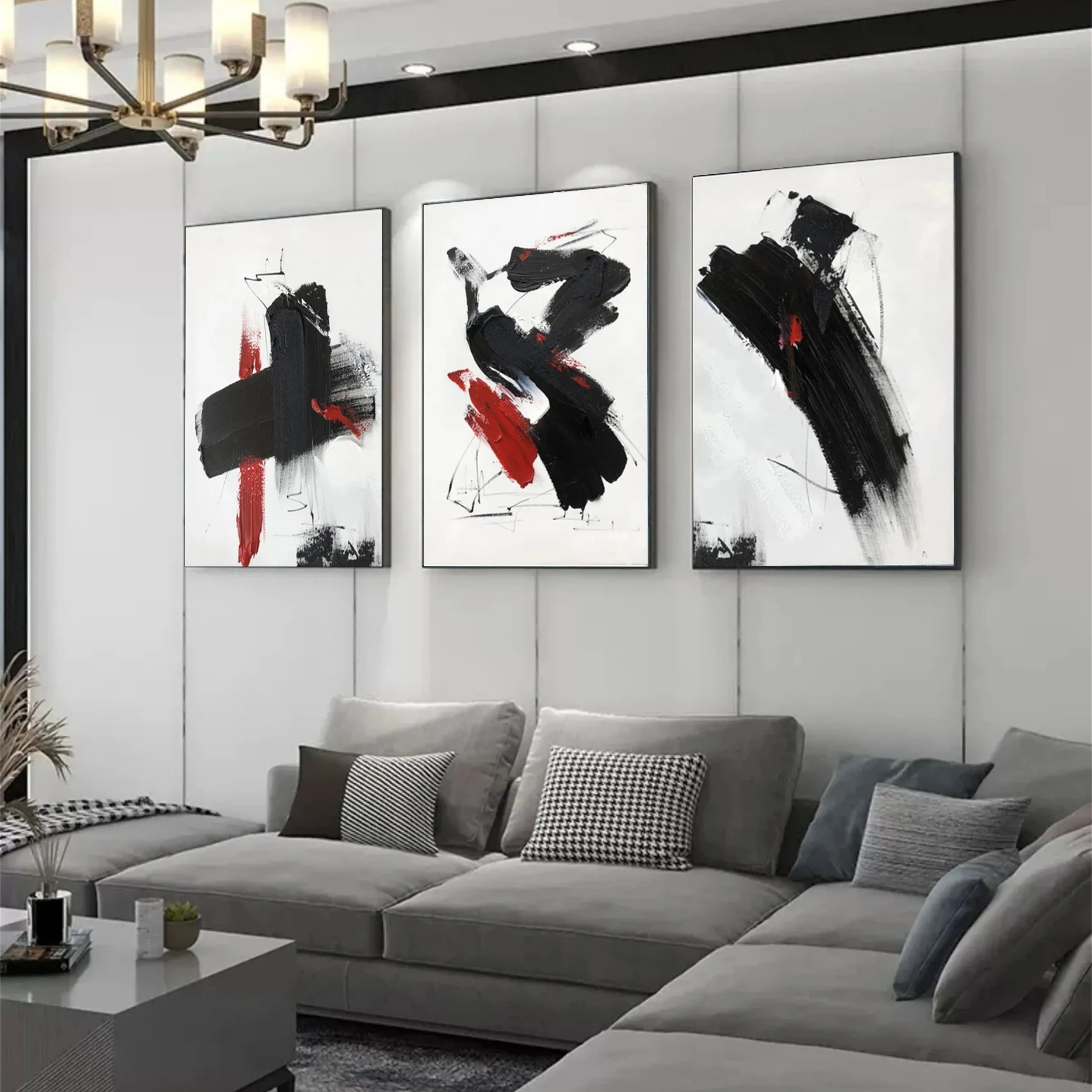 Minimalist Balance Canvas Painting Set of 3 - Abstract Wall Art for Living Room, Bedroom & Office Decor | Modern Home Decor | #MM287