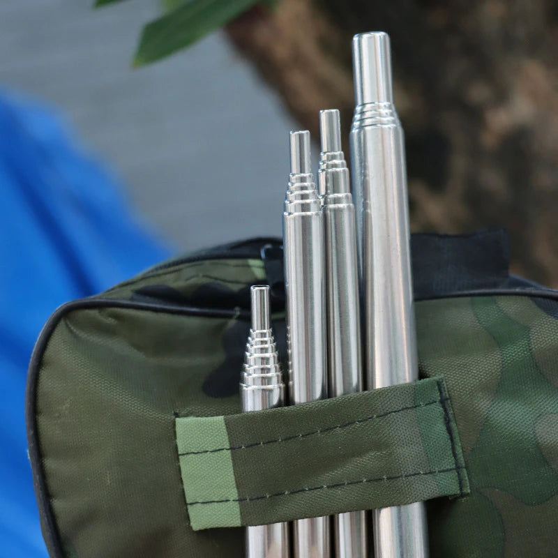 Premium Stainless Steel Collapsible Fire Bellowing Tool - Outdoor Fire Blowpipe for Camping, BBQ & Fireplace - Durable & Portable Fire Starter Accessory