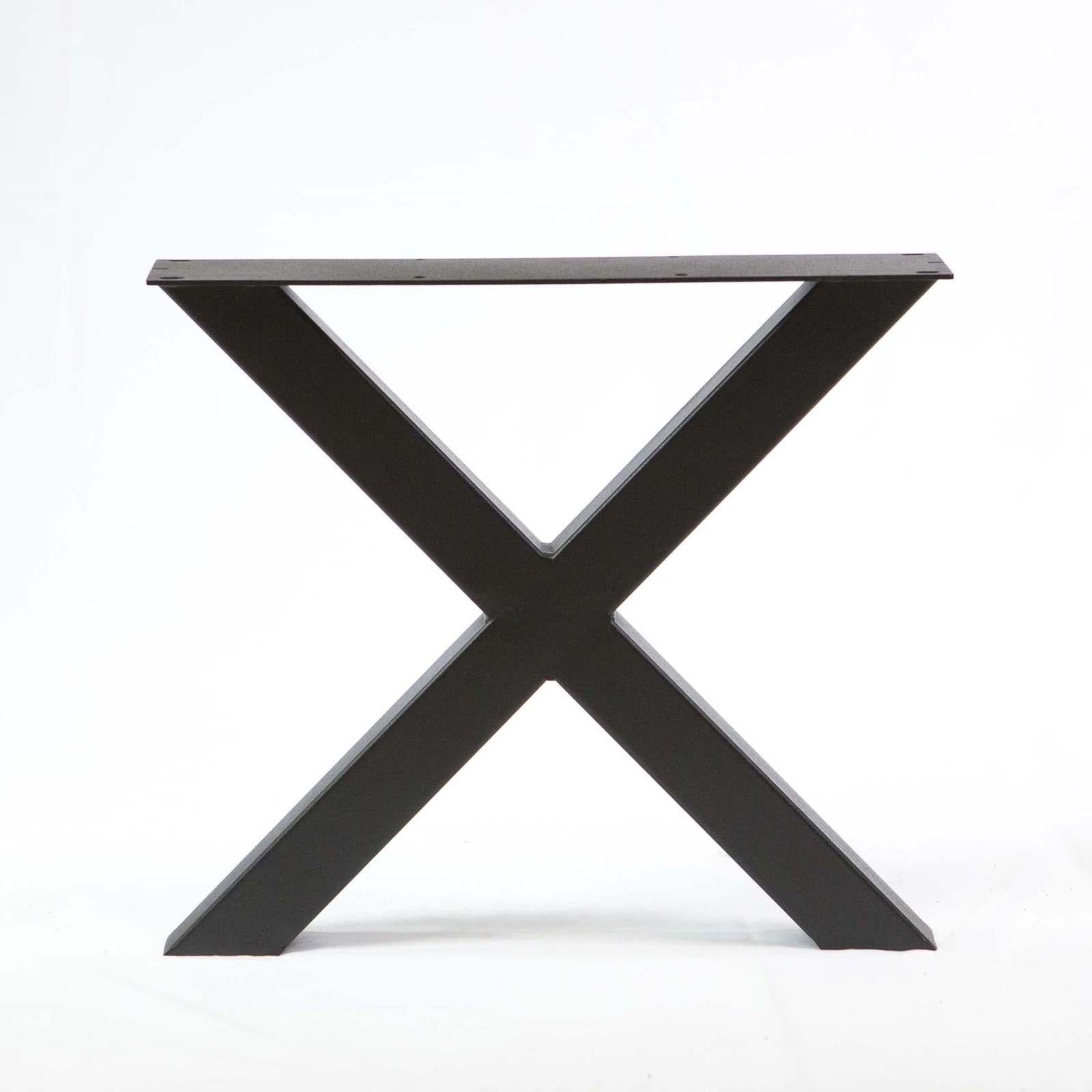 Heavy Duty Coffee Table X Legs - 1 Pair (41cm Tall, 46cm Wide) - Sturdy Metal Base for Living Room, Office, or Restaurant Furniture