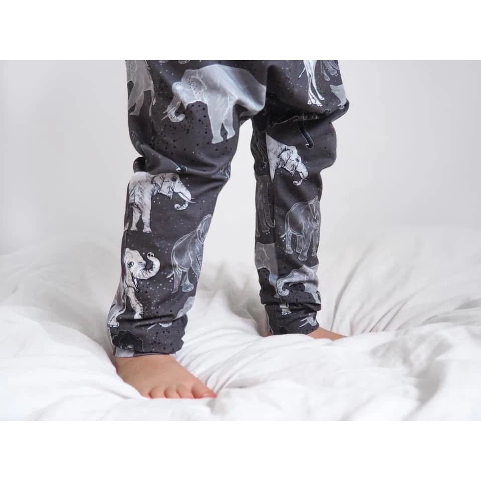 Organic Cotton Baby & Toddler Dungarees with Cute Elephant Design - Soft, Comfortable Overalls for Playtime, Daycare & Outdoor Adventures
