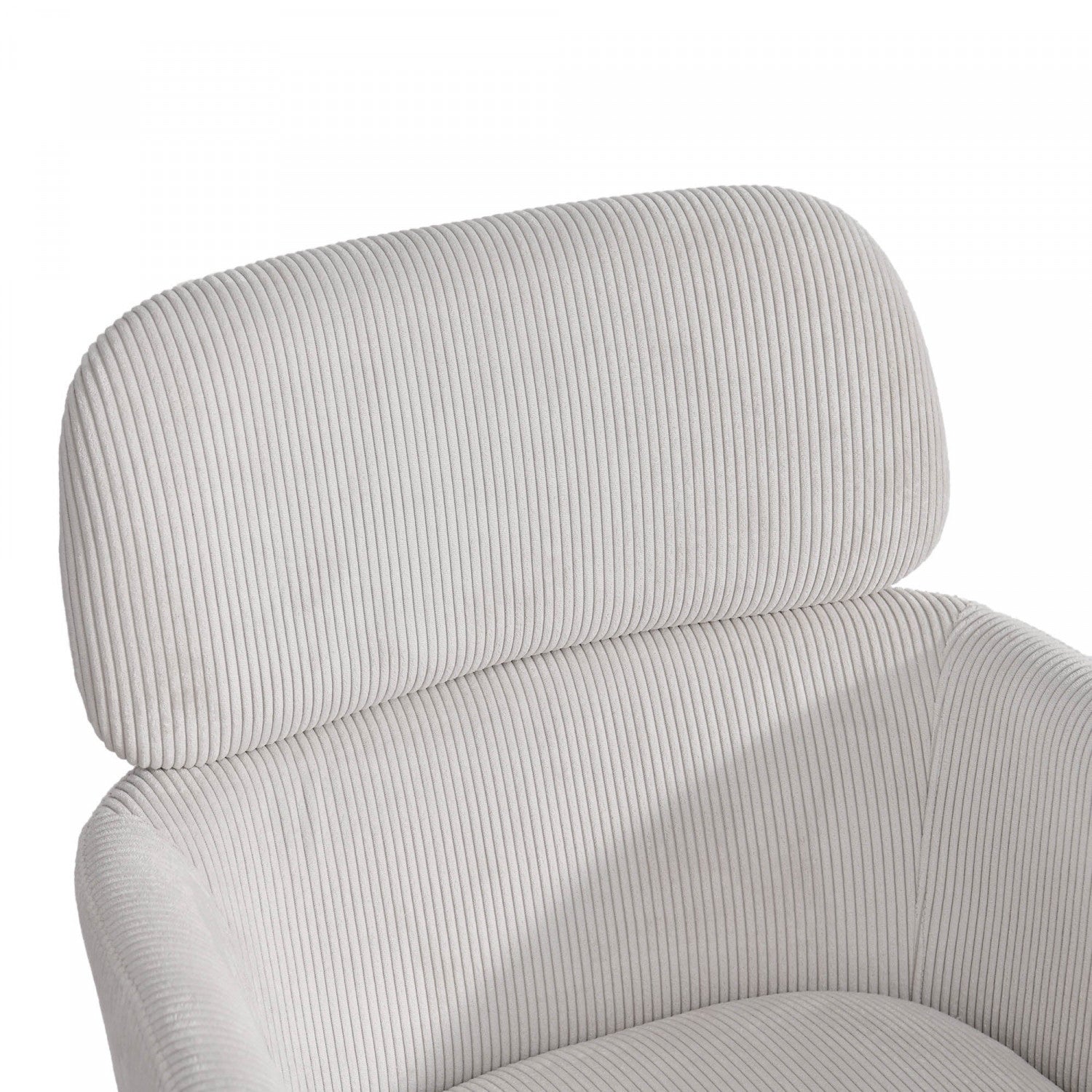 Celon Dining Chair - White Corduroy Upholstered Modern Kitchen Chair for Dining Room, Breakfast Nook & Home Office - Comfortable & Stylish Seating Solution