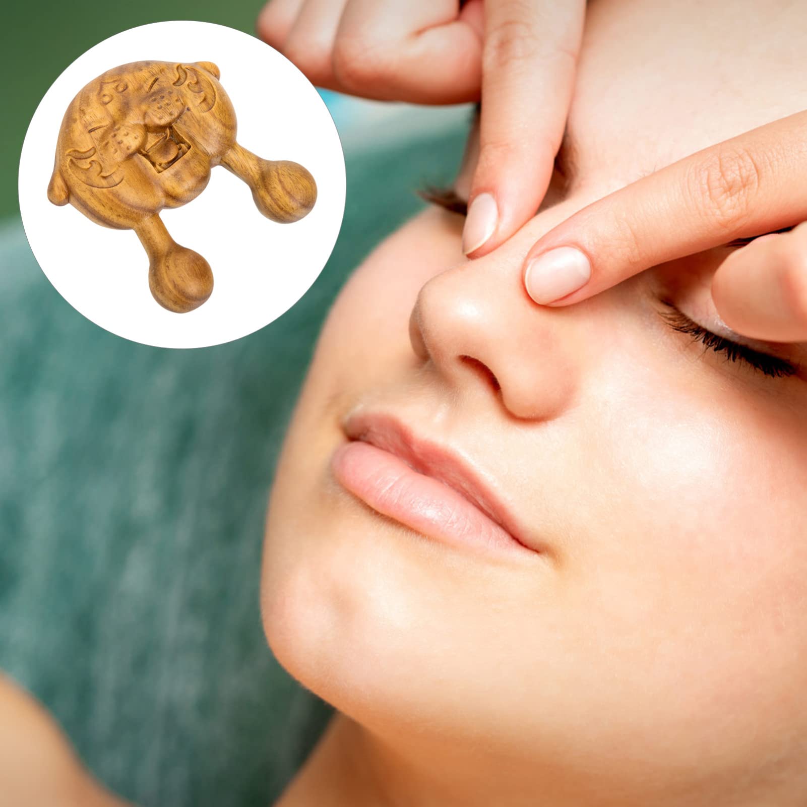 Wooden Facial Massager & Acupoint Scraper - Gua Sha Tool for Face, Nose & Skin Care - Relieve Tension, Reduce Puffiness & Improve Circulation - Perfect for Daily Skincare Routine & Spa Treatments