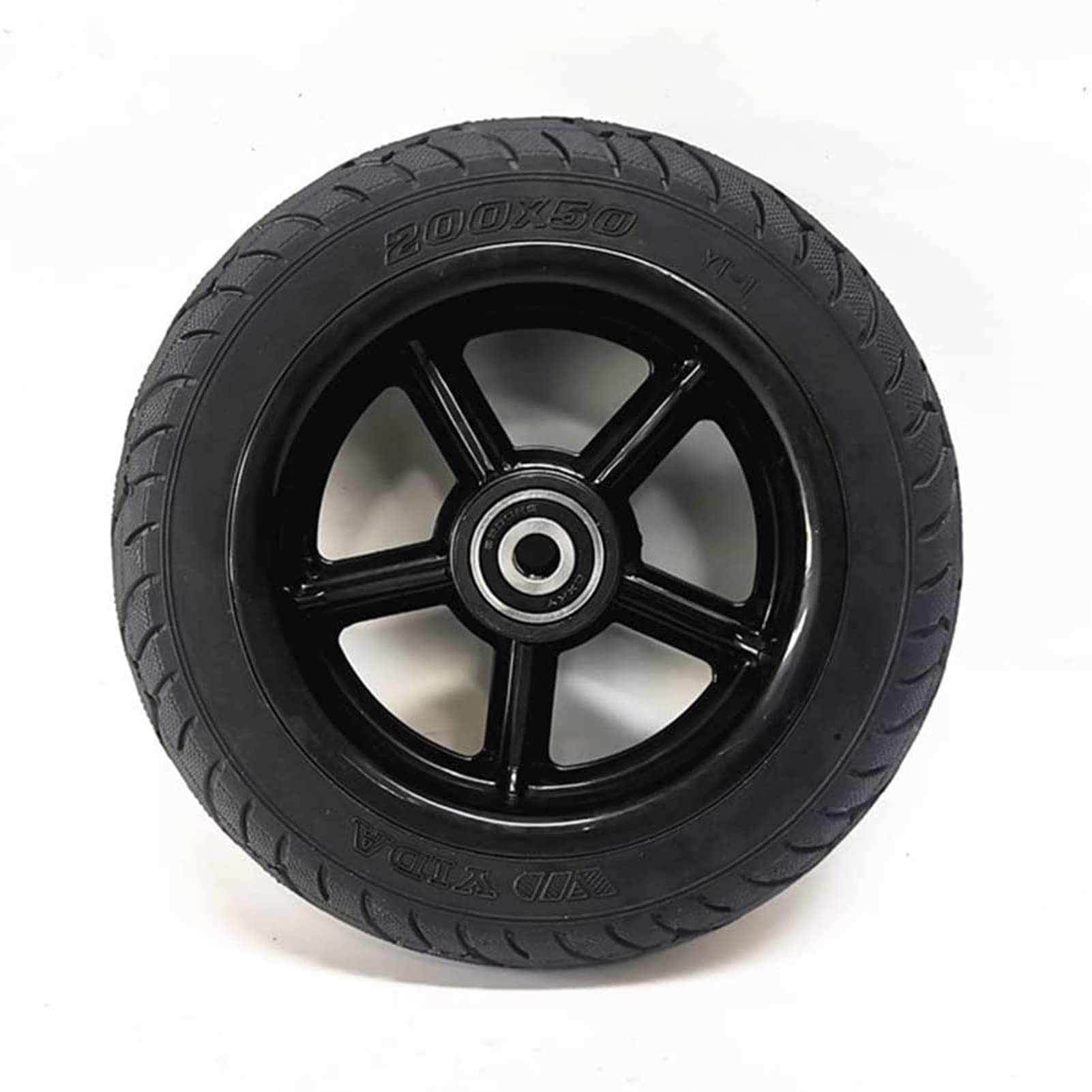 JYCCH 8 Inch Electric Scooter Solid Tires - 200x50 Non-Pneumatic Hub Wheels for Adult & Teen E-Scooters (Black) | Durable Replacement Tires for Commuting, Campus Travel & Urban Mobility