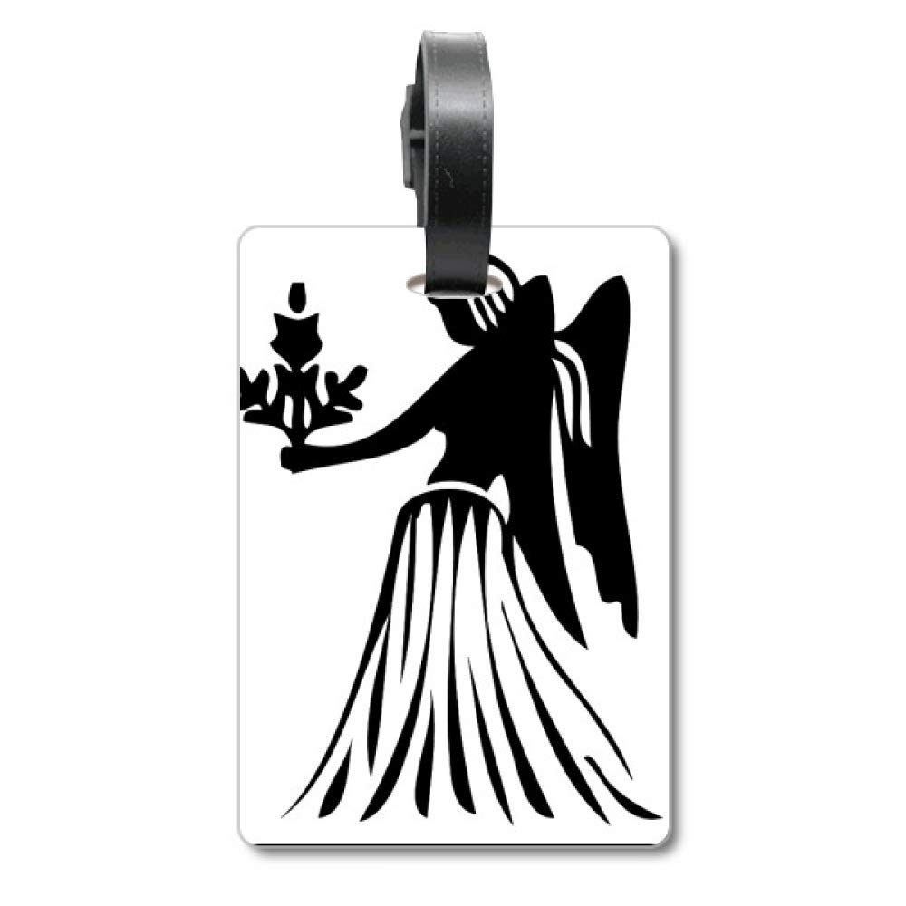 Virgo Zodiac Sign Luggage Tag - Personalized Constellation Suitcase Bag Tag with Hanging Label - Perfect for Travel, Gifts & Astrology Lovers