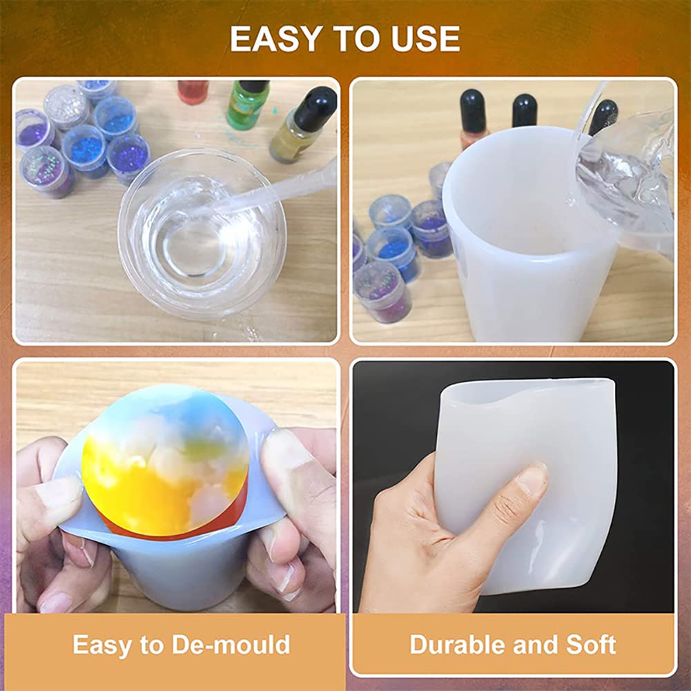5Pcs Silicone Cylinder Candle Molds Set (20mm/30mm/40mm/50mm/60mm) - DIY Pillar Candle Making, Epoxy Resin Casting, Soap Molds for Home Decor, Wedding & Holiday Crafts