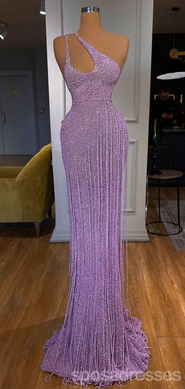 Elegant Purple Mermaid One Shoulder Long Prom Dress for Women - Formal Evening Gown for Homecoming, Wedding Guest & Special Occasions