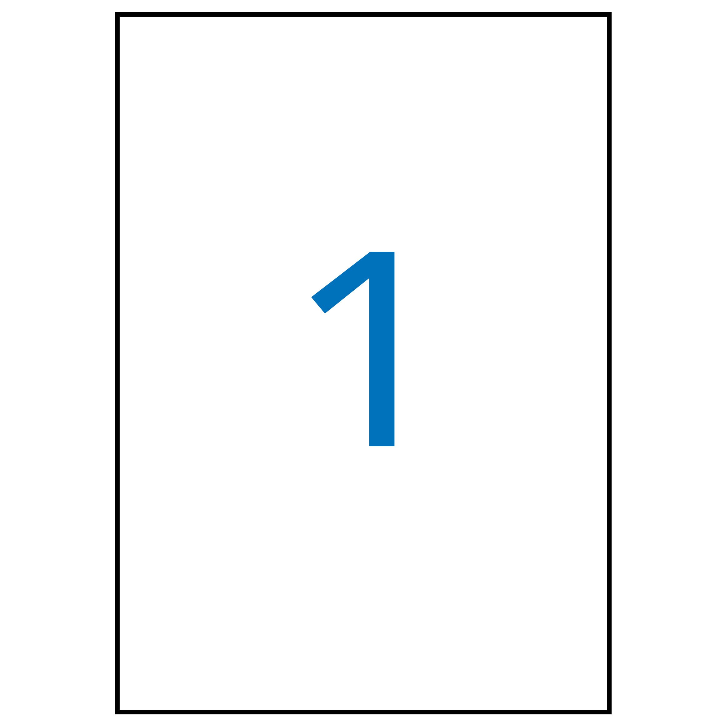 011787 100 Extra-Strong Adhesive Labels, 210mm x 297mm (A4 Size), White - Perfect for Shipping, Packaging, and Office Organization