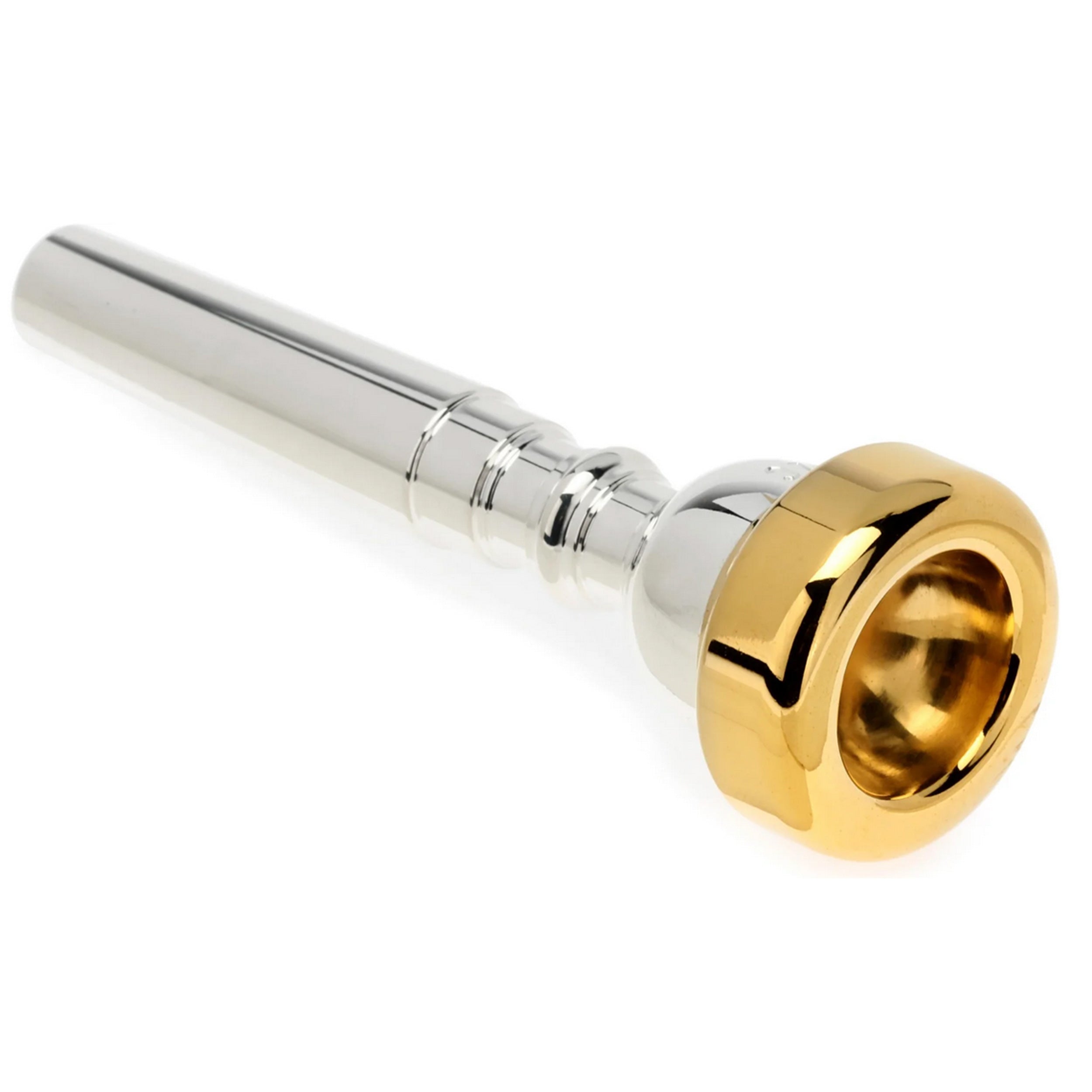 Bach Classic Silver Plated Trumpet Mouthpiece 1.25C with Gold Plated Rim - Professional Brass Instrument Accessory for Jazz, Orchestra & Marching Band Performances