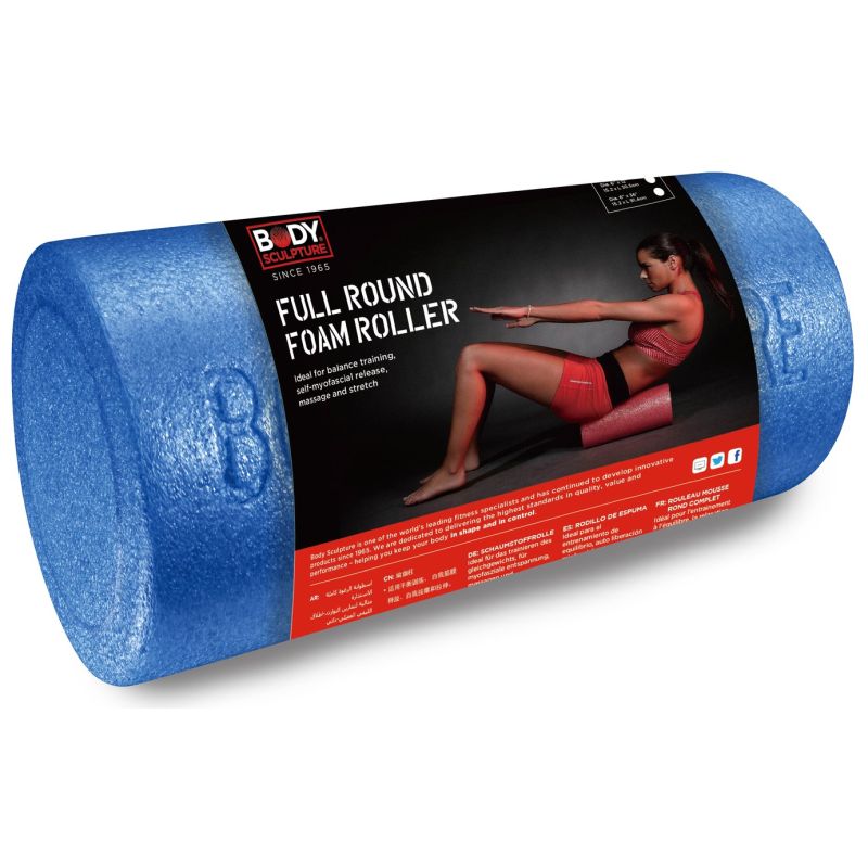 Body Sculpture Small Full Round Foam Roller for Muscle Recovery & Pain Relief - Perfect for Yoga, Pilates & Home Workouts